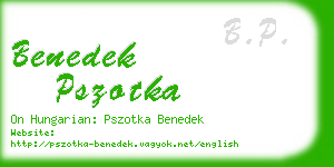 benedek pszotka business card
